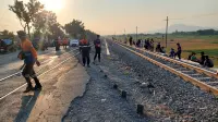 Perjalanan KA Logawa Sempat Terganggu, Truk di Perlintasan Bagor–Saradan Tertemper