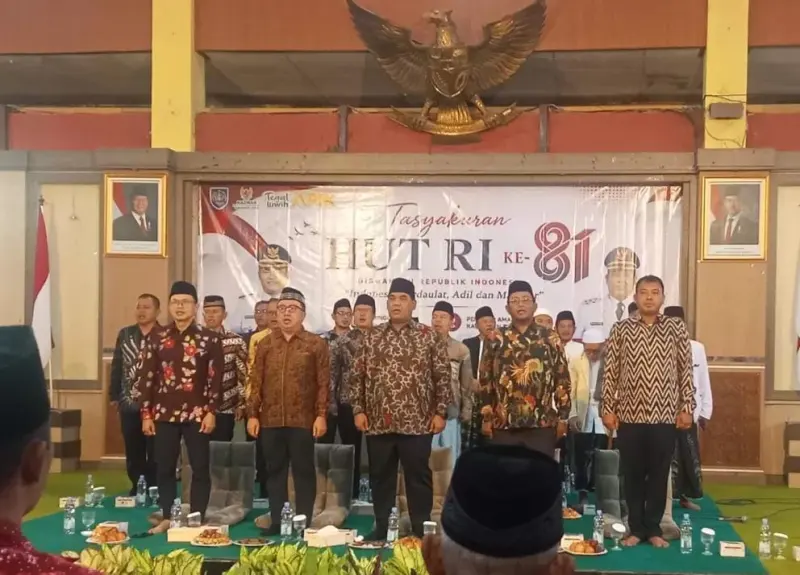 Malam Tasyakuran HUT ke-81 RI di Tegal, Ahmad Kholid Ajak Masyarakat Perkuat Persatuan