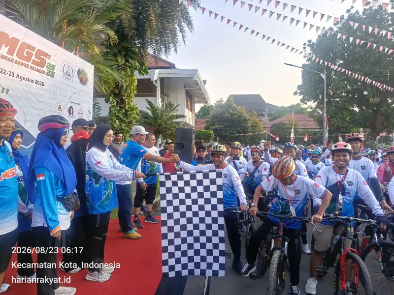 Gowes Bareng 1.425 Pesepeda, Wali Kota Kediri Bawa Semangat MAPAN di Jamnas MGS