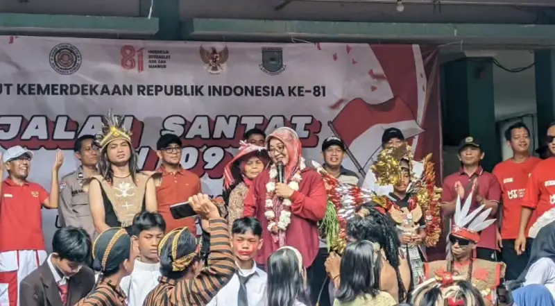 Ribuan Warga Rengas Meriahkan Puncak HUT RI ke-81 dengan Jalan Santai
