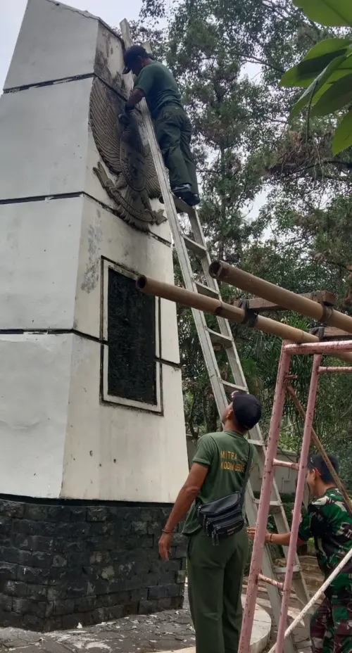 Begini Aksi Karya BaktiÂ  Monumen Pahlawan Seribu Serpong Tangsel