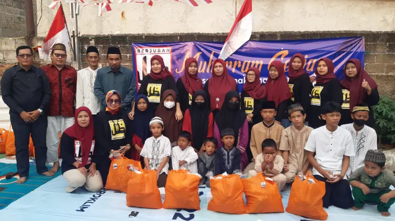 Peringati Tahun Baru Islam 1444 H, Berjubah Kedaung Tangsel  Santuni Yatim