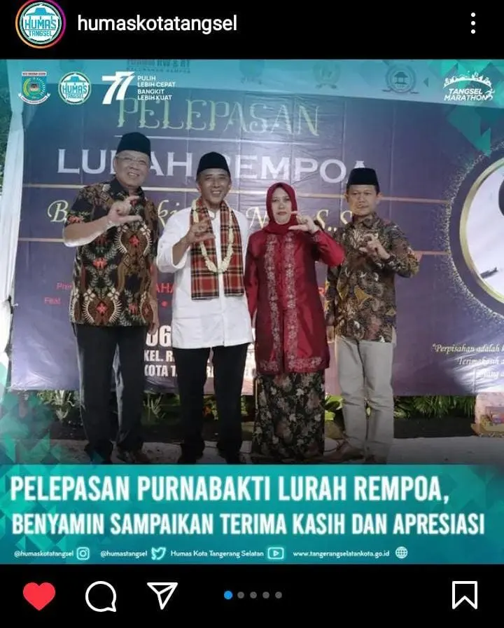 Riuhnya Malam Pelepasan Lurah Rempoa Tangsel Zakiudin Nur