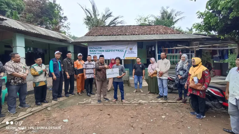 Bantu Atasi Masalah Kesehatan, Baznas Tangsel Salurkan Septic Tank