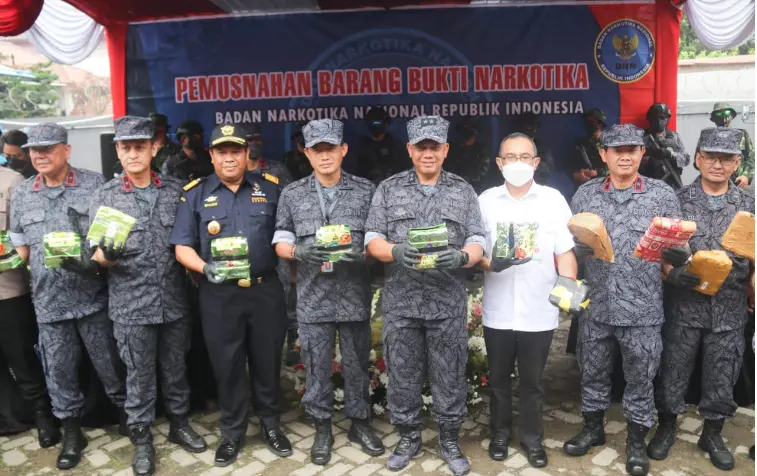 BNN Musnahkan Ratusan Gram Barbuk Narkotika Golongan Satu