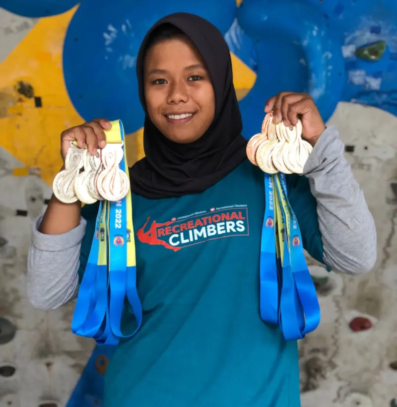 Cabor Panjat Tebing Tangsel Peringkat Kedua Porprov Banten 2022, Sabrina Syarifah Calidris Atlet Muda Berbakat