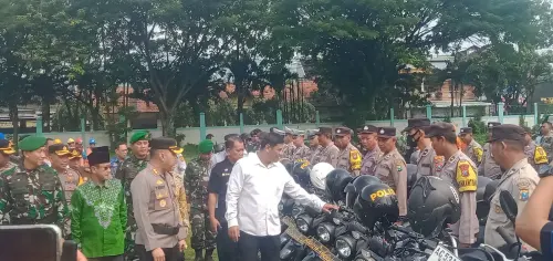 Polres Kediri Kota Gelar Apel Pasukan Pengamanan Mudik