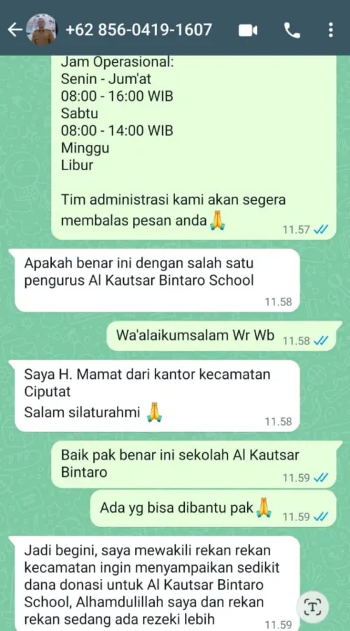 Penipu Catut Nama Camat Ciputat, Modusnya Bakal Salurkan Bantuan ke Sekolah Al Kautsar Bintaro