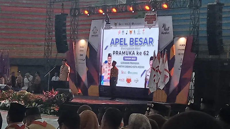 Peringati Hari Pramuka ke 62, Kwarcab Kota Kediri Gelar Apel BesarÂ Dihadiri Walikota