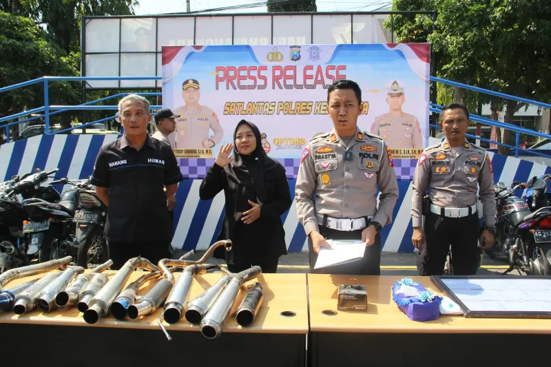 Razia Balap Liar, Polres Kediri Kota Amankan Puluhan Motor&nbsp;