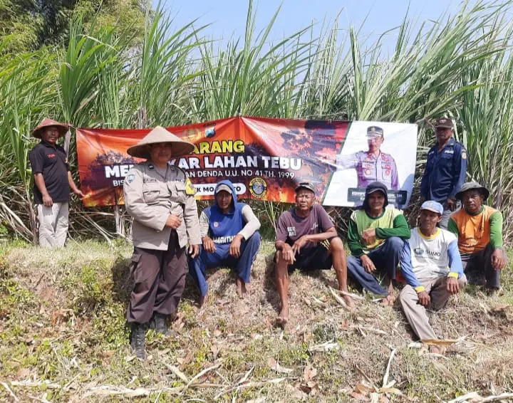 Bhabinkamtibmas Polsek Mojoroto Patroli Cegah Karhutla