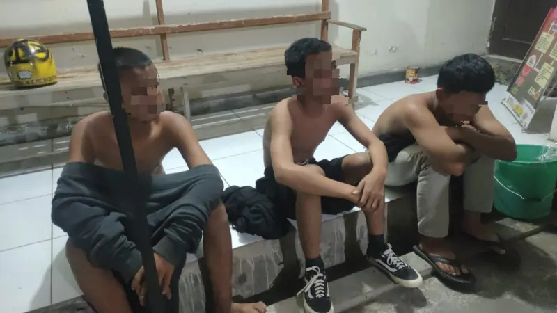 Resahkan Warga, Anggota Gengster Diamankan Polsek Mojoroto Polres Kediri Kota
