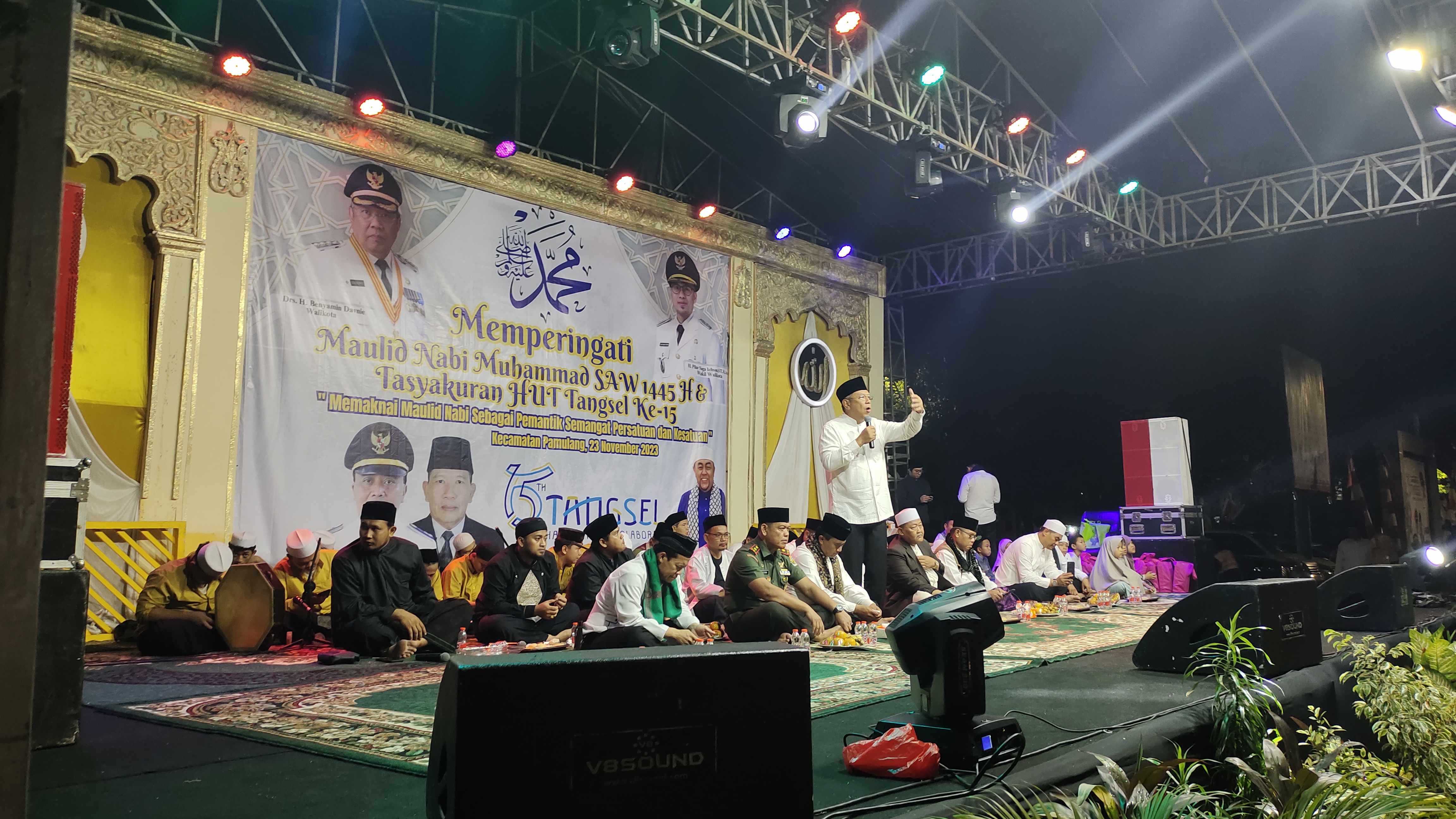 Maulid Nabi Muhammad SAW dan Tasyakuran HUT Tangsel ke 15, Berlangsung di Pamulang Dihadiri Ribuan Jamaah