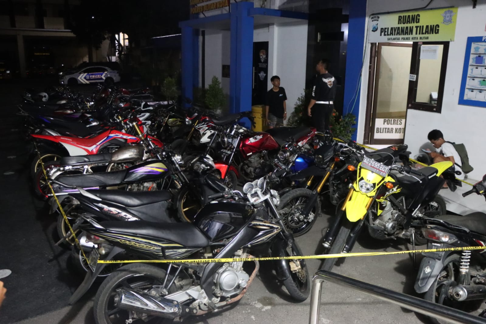 Razia Knalpot Brong, 36 Sepeda Motor Diamankan Polres Blitar Kota