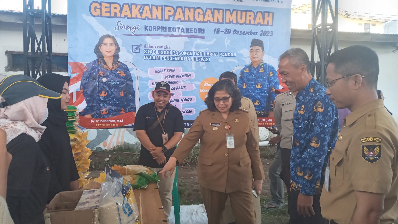 Tekan Lonjakan Harga Sembako, Dinas Ketahanan Pangan dan Pertanian Kota Kediri Jual Beras di Bawah Harga Pasar