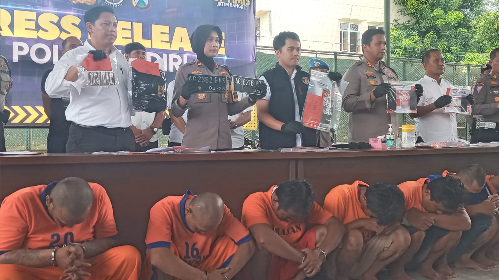 Polres Kediri Berhasil Tangkap Belasan Pelaku, Dari Curanmor hingga Bandar Narkoba