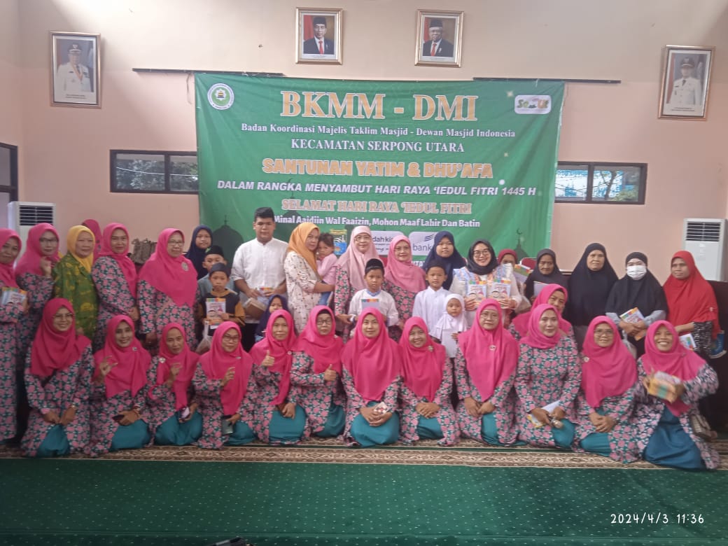 PT Indah Kiat Santuni Anak Yatim & Dhuafa Bareng BKMM DMI Serpong Utara 