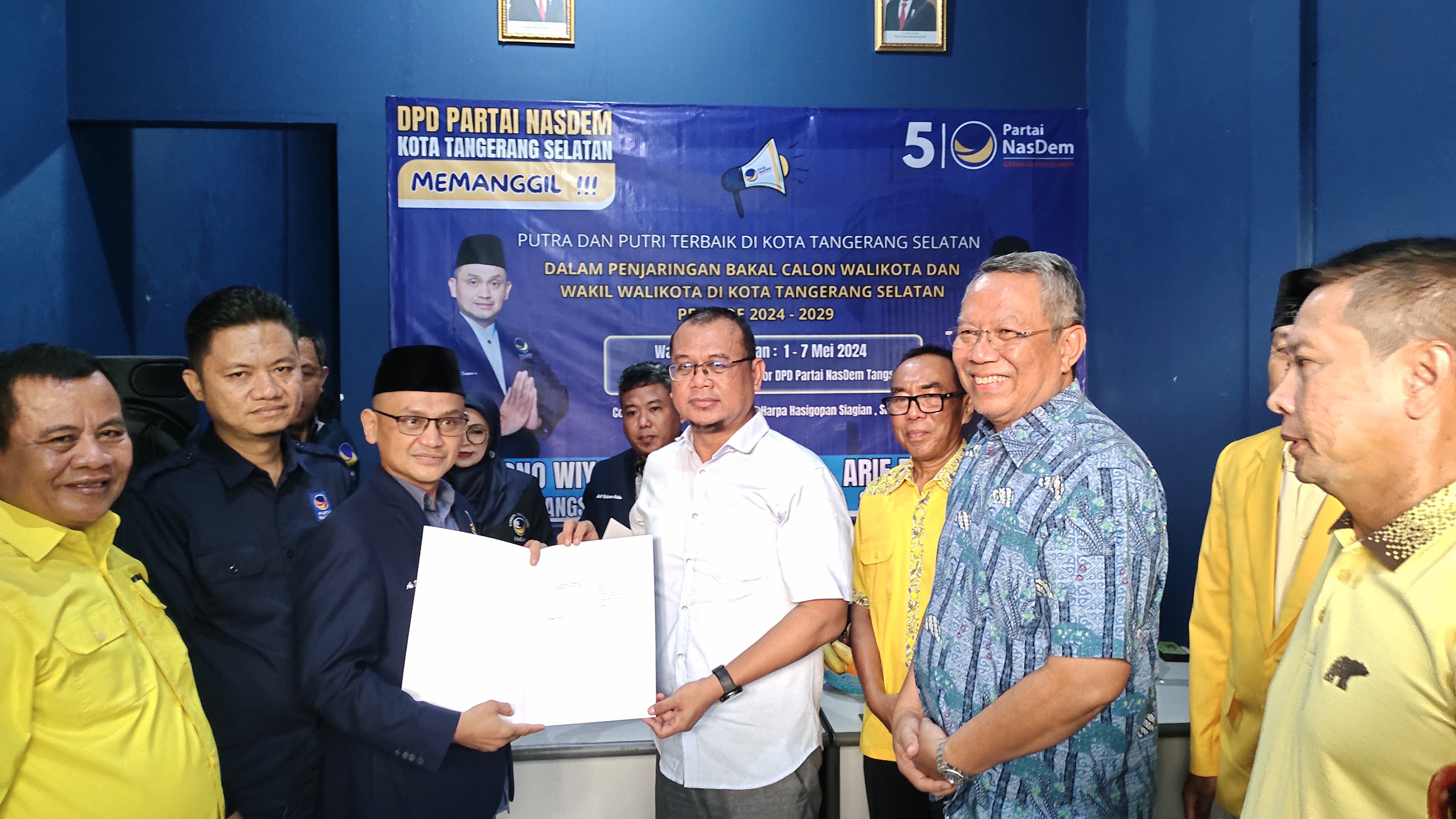 Kembalikan Formulir, Benyamin Optimis  Bersama Nasdem Bangun Kota Tangsel
