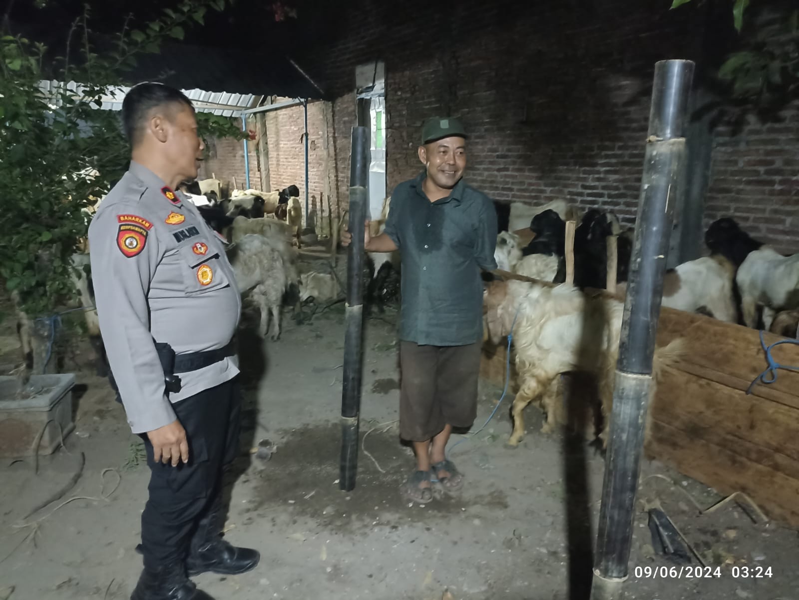 Cegah Pencurian Hewan Ternak Jelang Idul Adha, Polsek Mojoroto Rutin Patroli