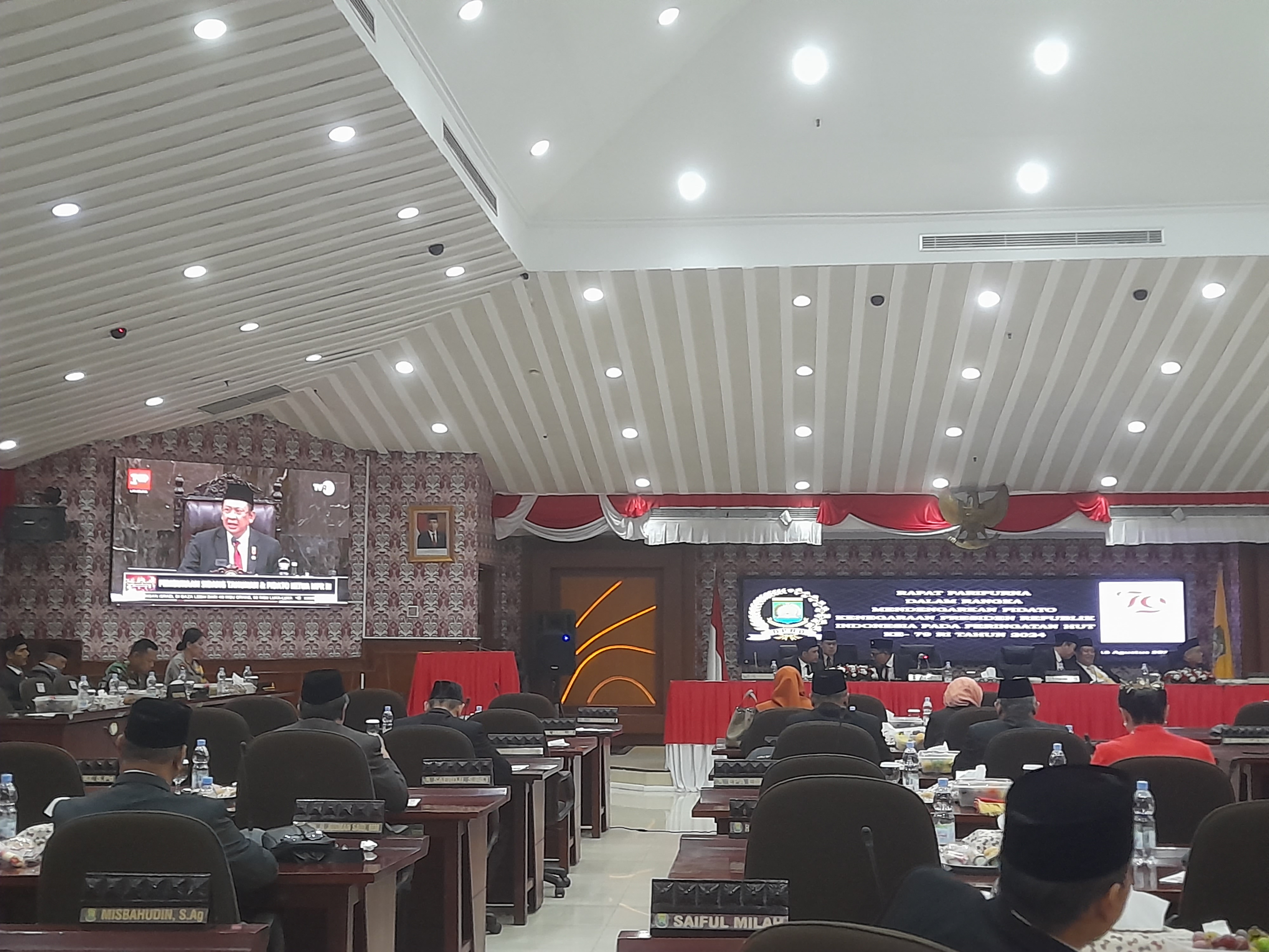 DPRD Gelar Rapat Paripurna Mendengarkan Pidato Kenegaraan Presiden 