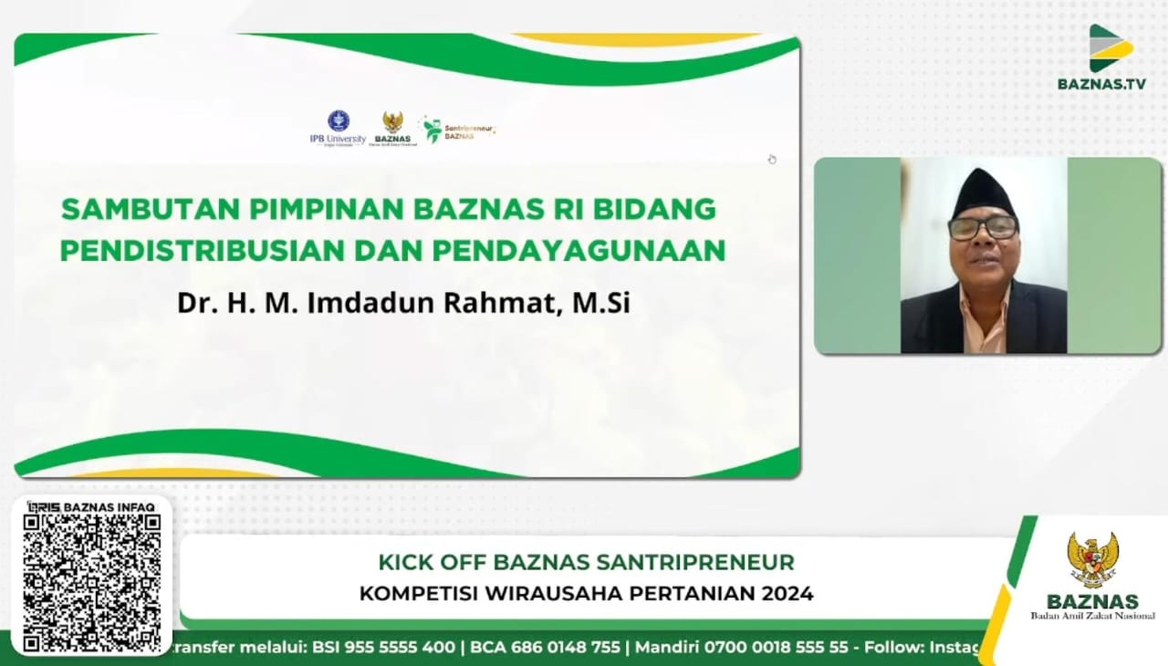 BAZNAS RI Bersama IPB University Buka Santripreneur Kompetisi Wirausaha Pertanian 2024
