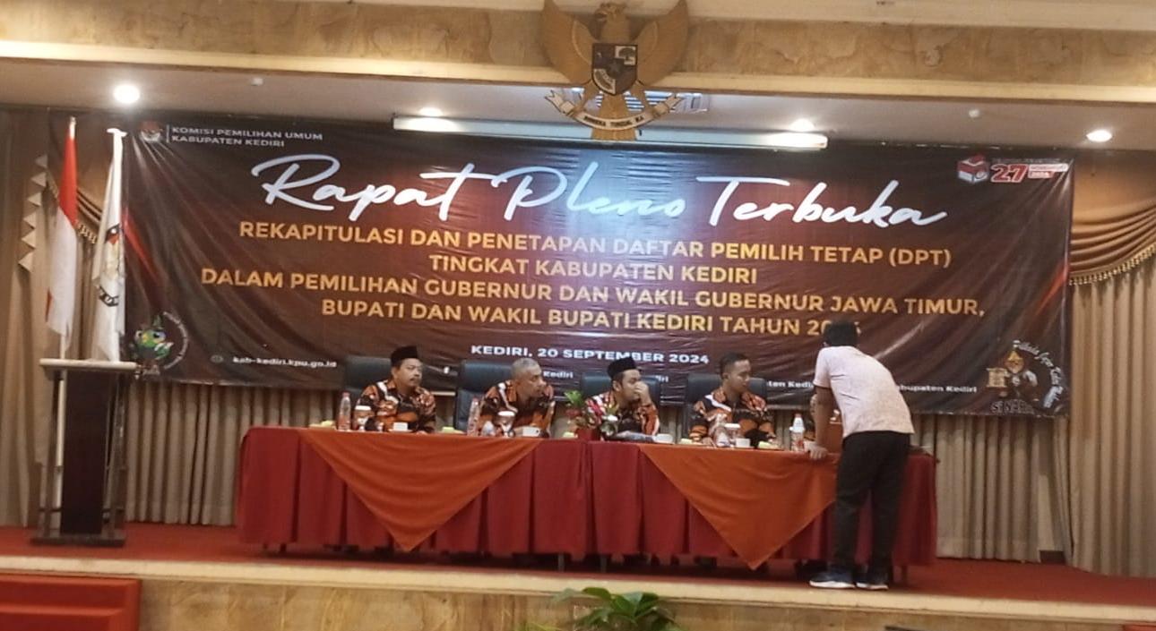 Jumlah Pemilik Hak Suara Pilkada Kabupaten Kediri 1.254.964