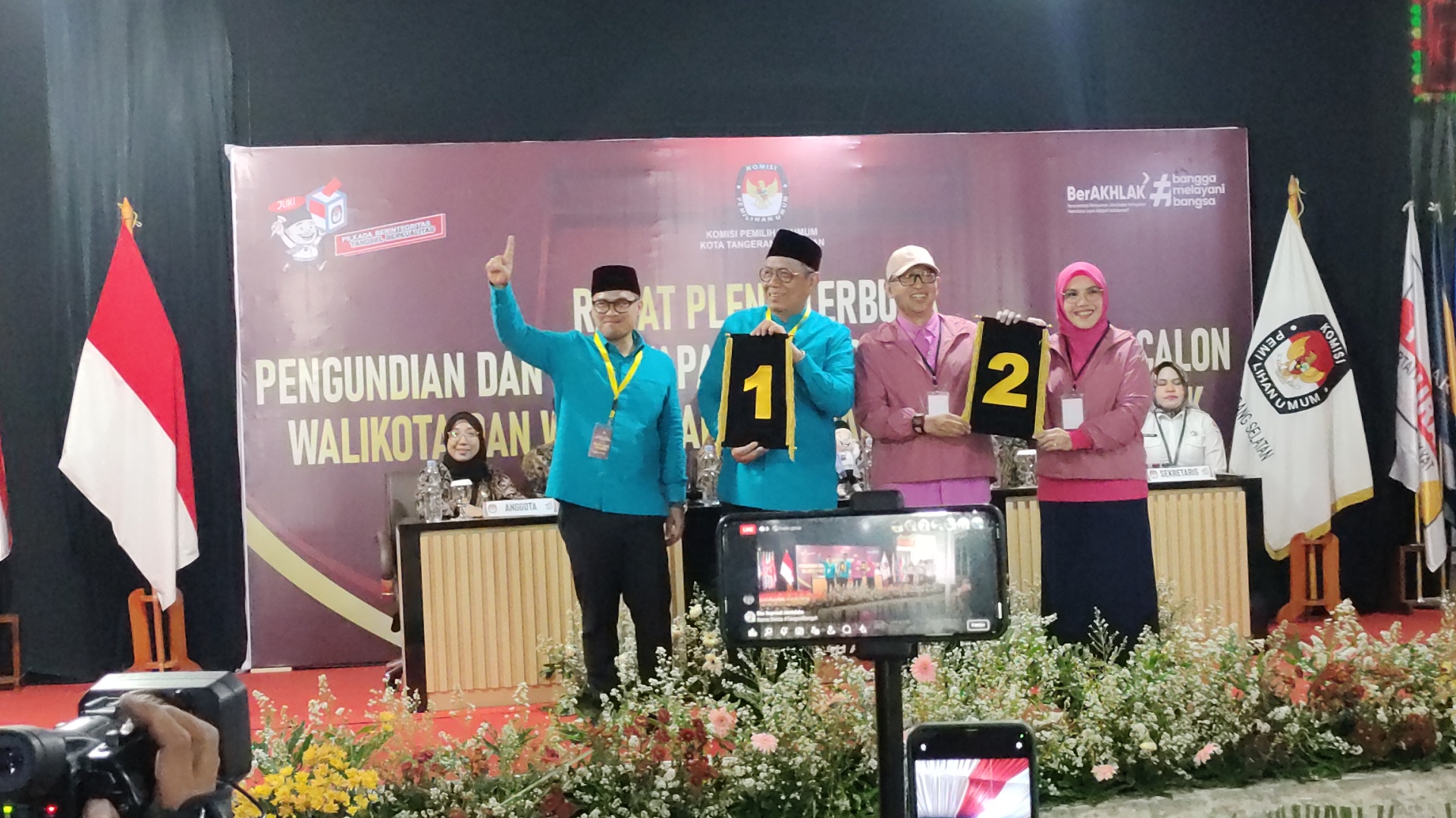Pilkada Tangsel 2024: Pasangan Ben - Pilar Nomor 1, Rama - Shinta Nomor 2
