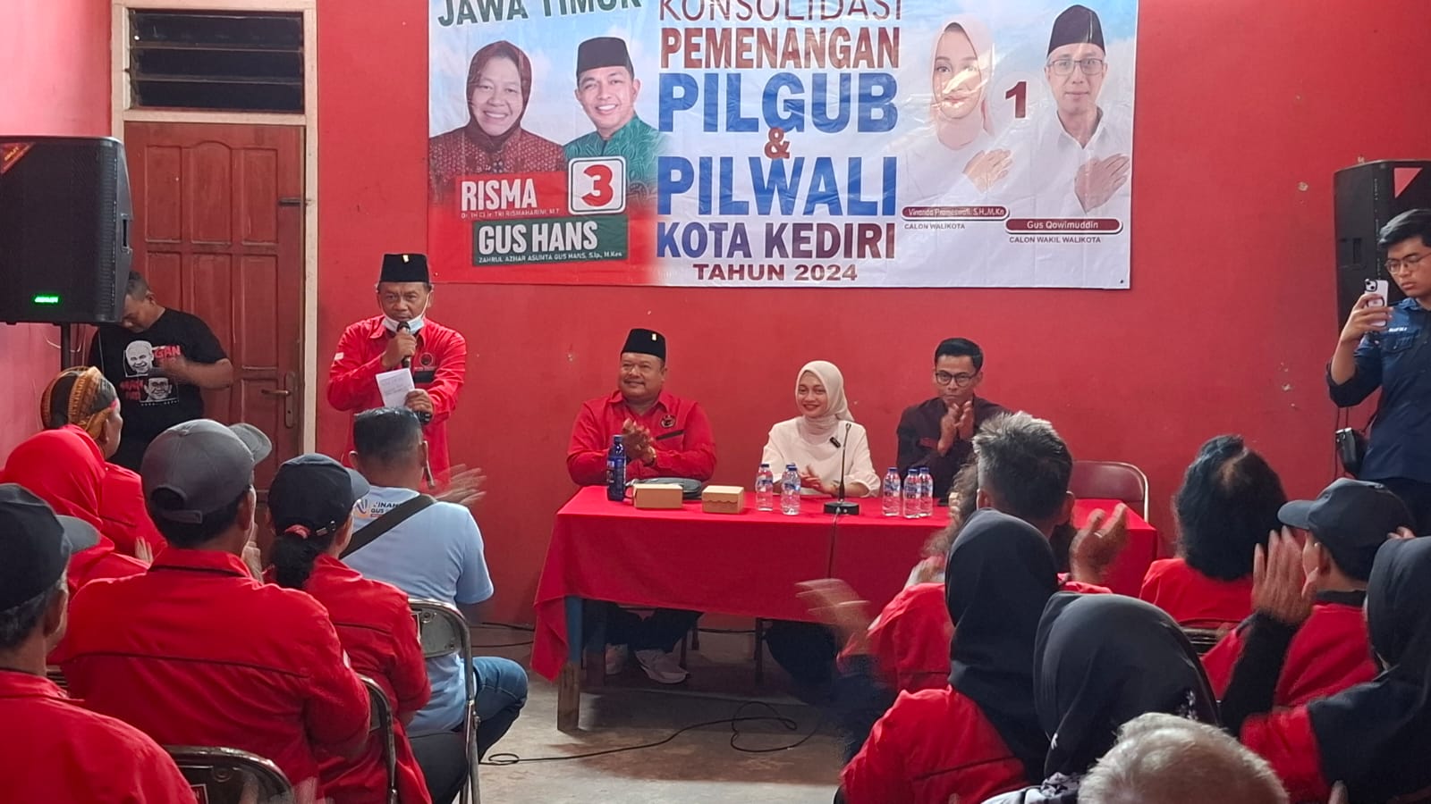 Kader Banteng Mojoroto Siap Menangkan Vinanda- Gus Qowim