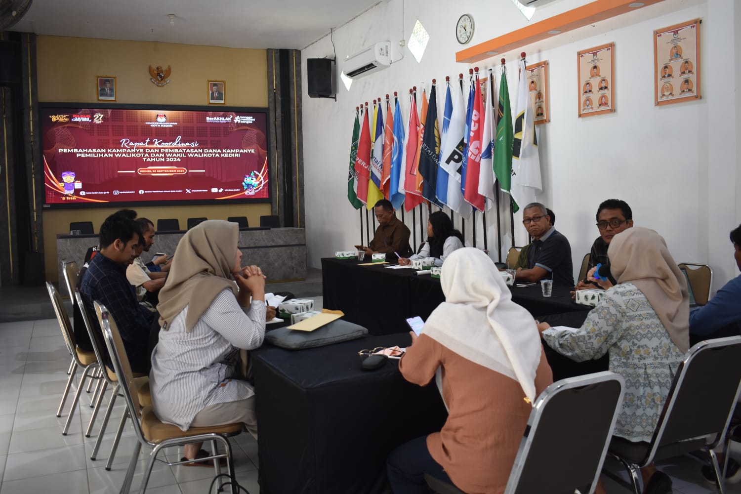 KPU Sebar Titik Kampanye Para Paslon Pilwakot Kediri