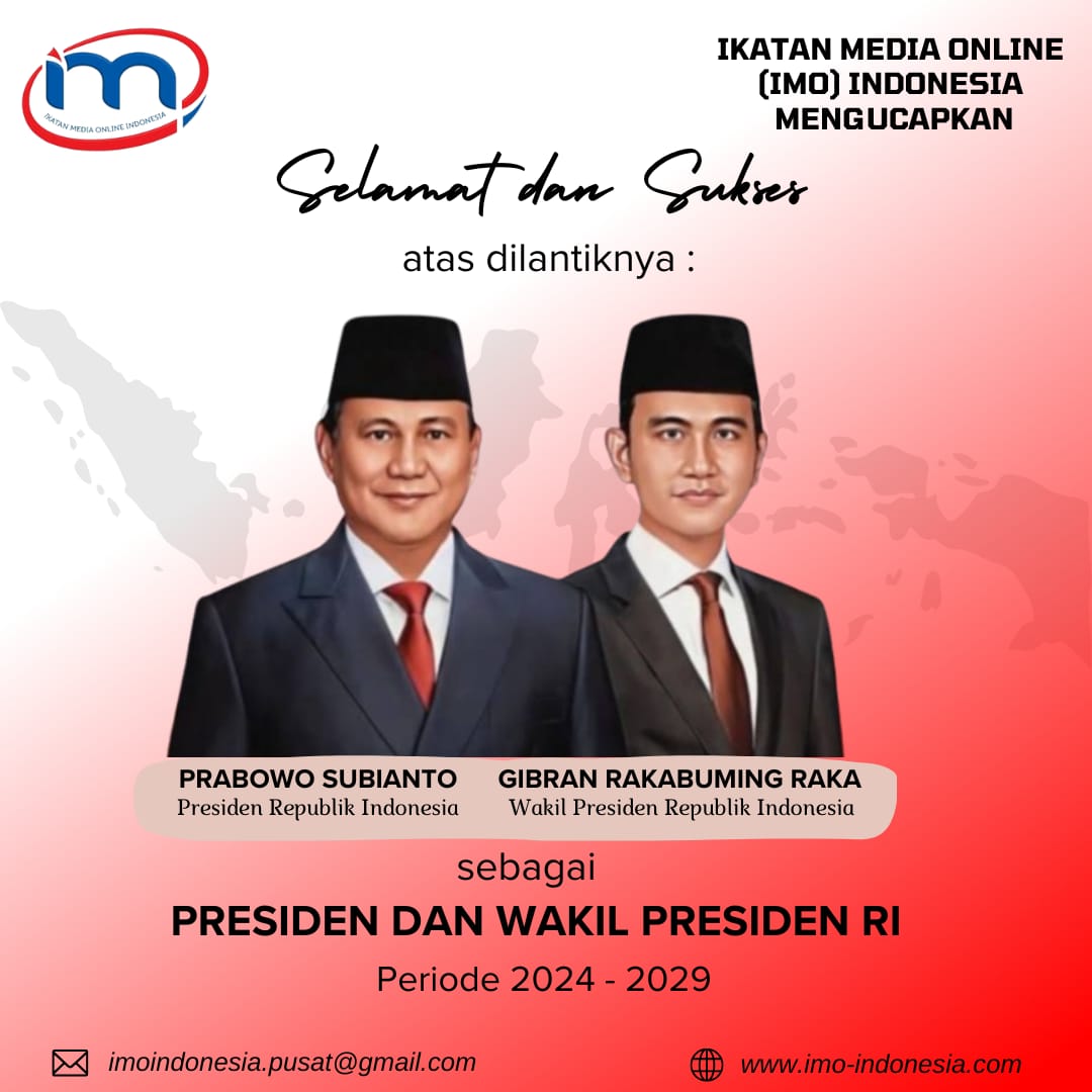 Teriring Ucapan Selamat dan Doa dari IMO-Indonesia Atas Dilantiknya Prabowo-Gibran
