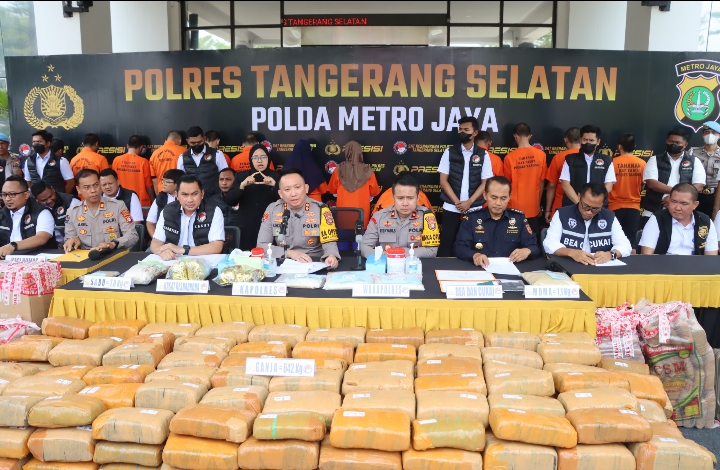 Polres Tangsel Ringkus Kawanan Pengedar Narkoba Jaringan Internasional