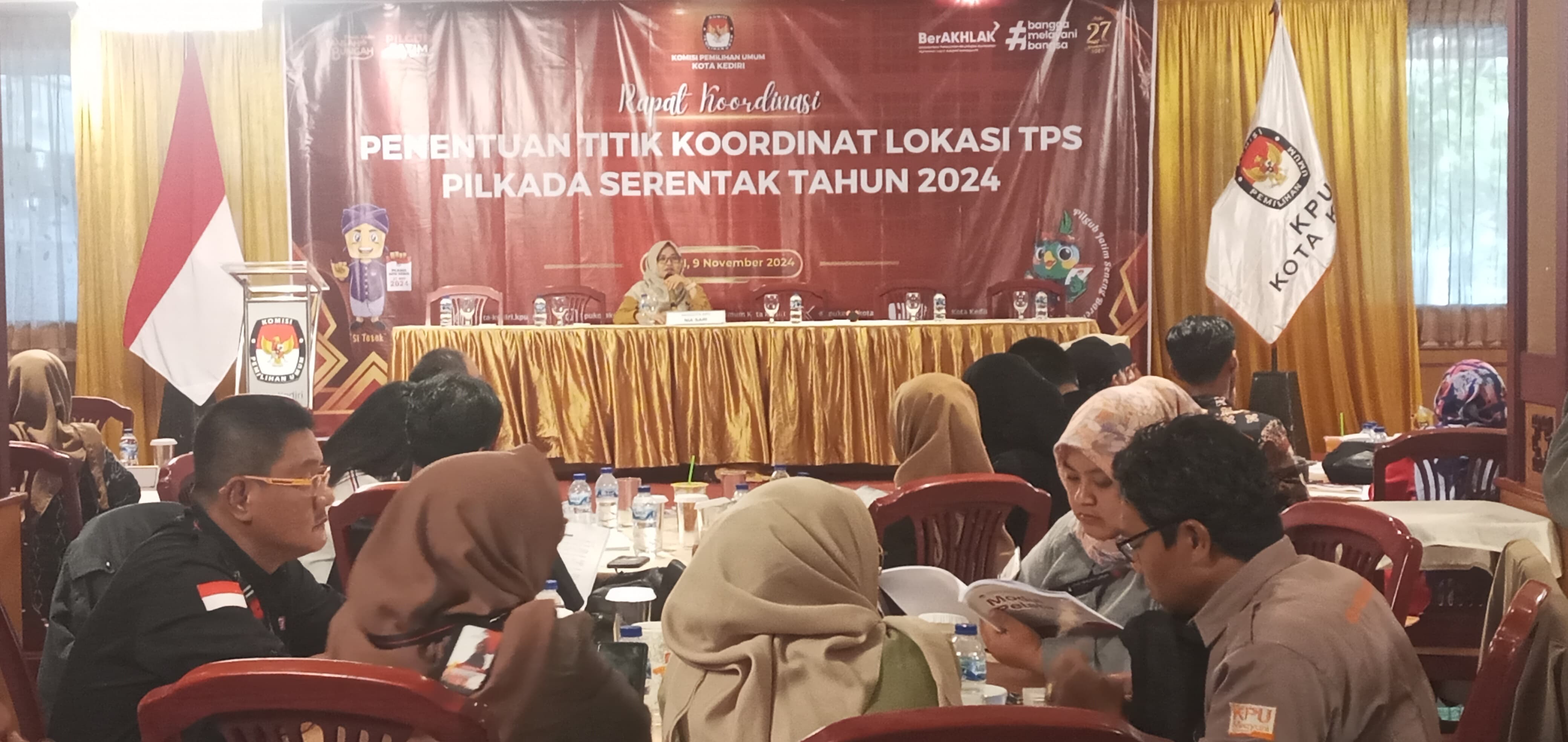 KPU Kota Kediri Bahas Titik Lokasi Tempat Pemungutan Suara