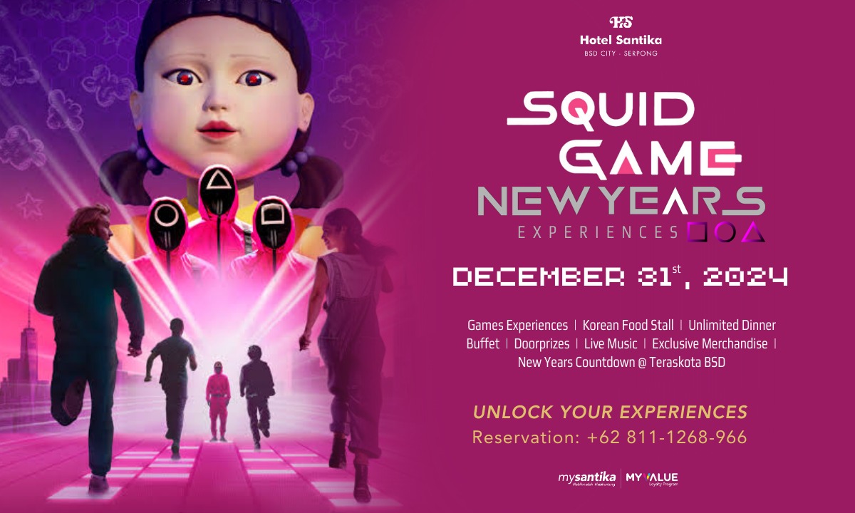 Sensasi Permainan Squid Game Sambil Tahun Baruan di Hotel Santika BSD City