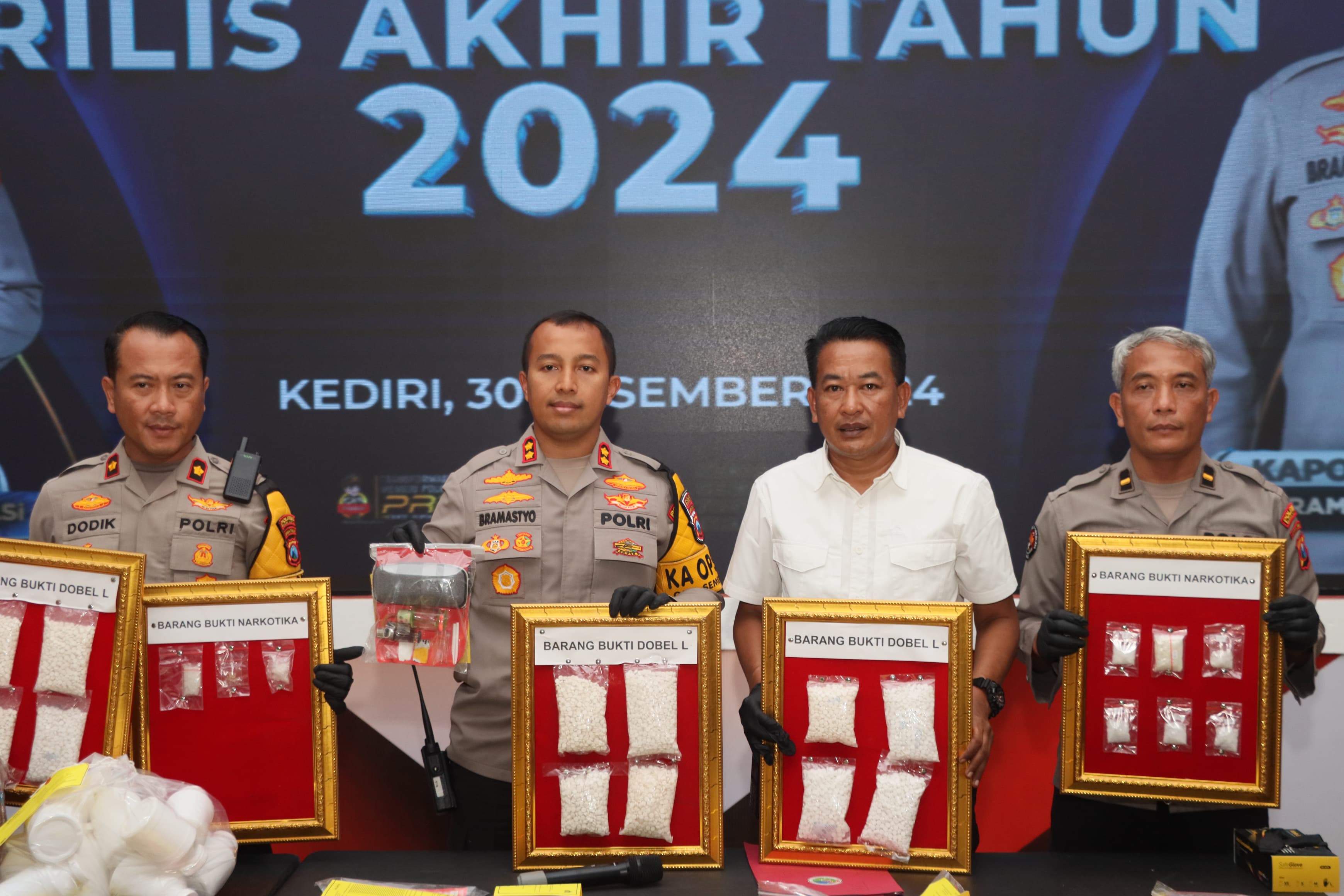 Polres Kediri Kota Catat Sepanjang 2024 Angka Kriminalitas Menurun Dibanding Tahun 2023