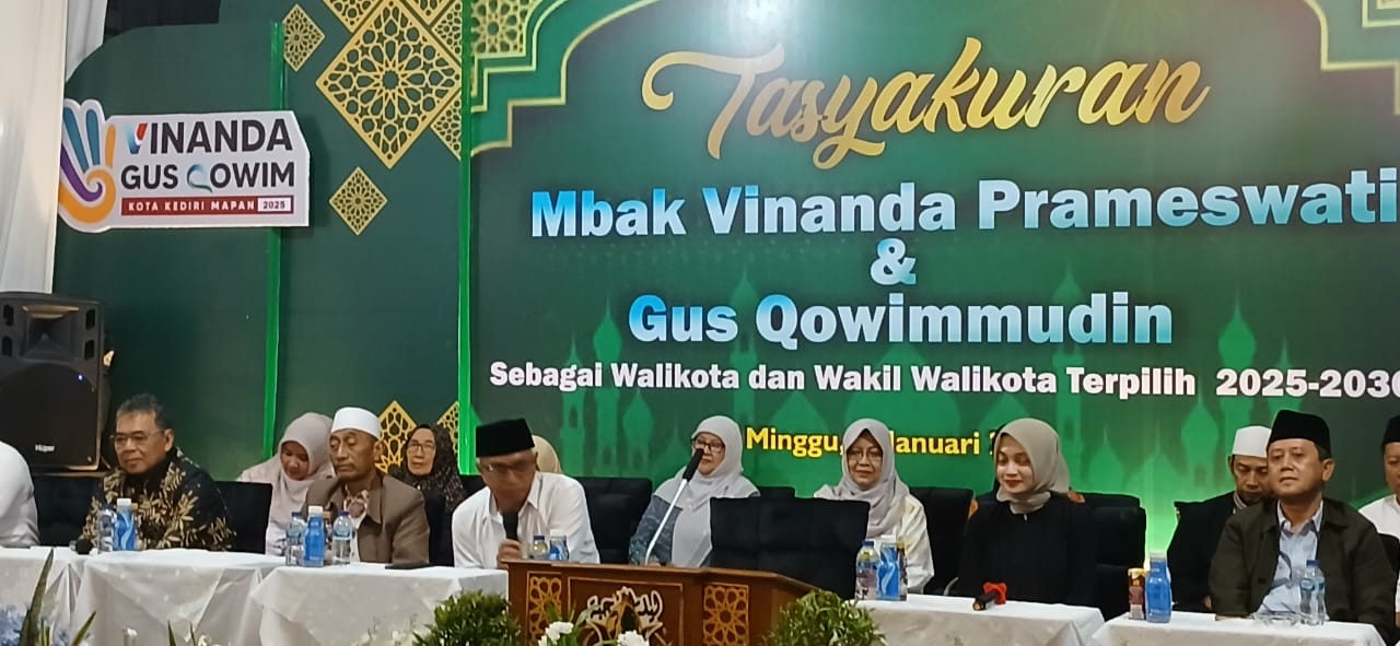 Terpilih Sebagai Walikota dan Wakil Walikota Kediri, Vinanda - Gus Qowim Gelar Tasyakuran
