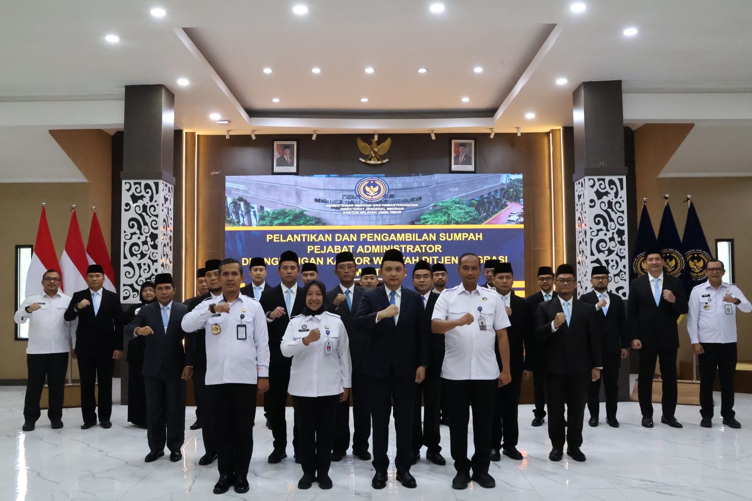 Kanwil Dirjen Imigrasi Lantik Pejabat Wilayah Jatim