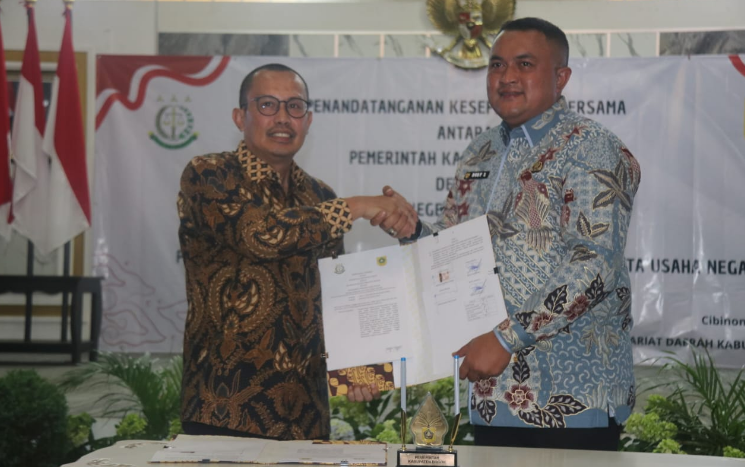 Bupati Rudy Teken Kerjasama dengan Kejari Kabupaten Bogor