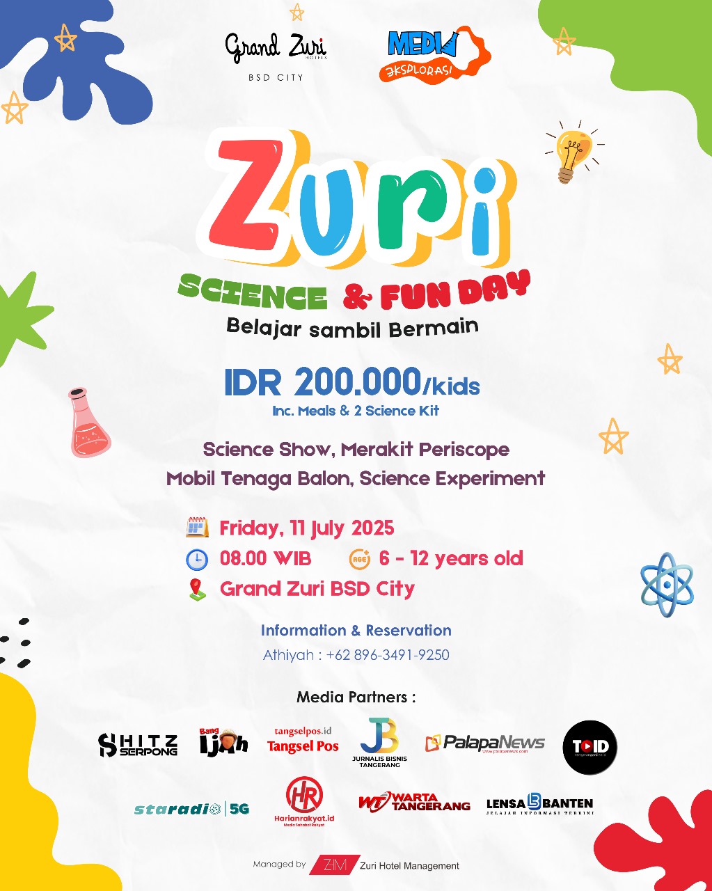Zuri Science & Fun Day, Liburan Sekolah Penuh Ilmu dan Keceriaan di Grand Zuri