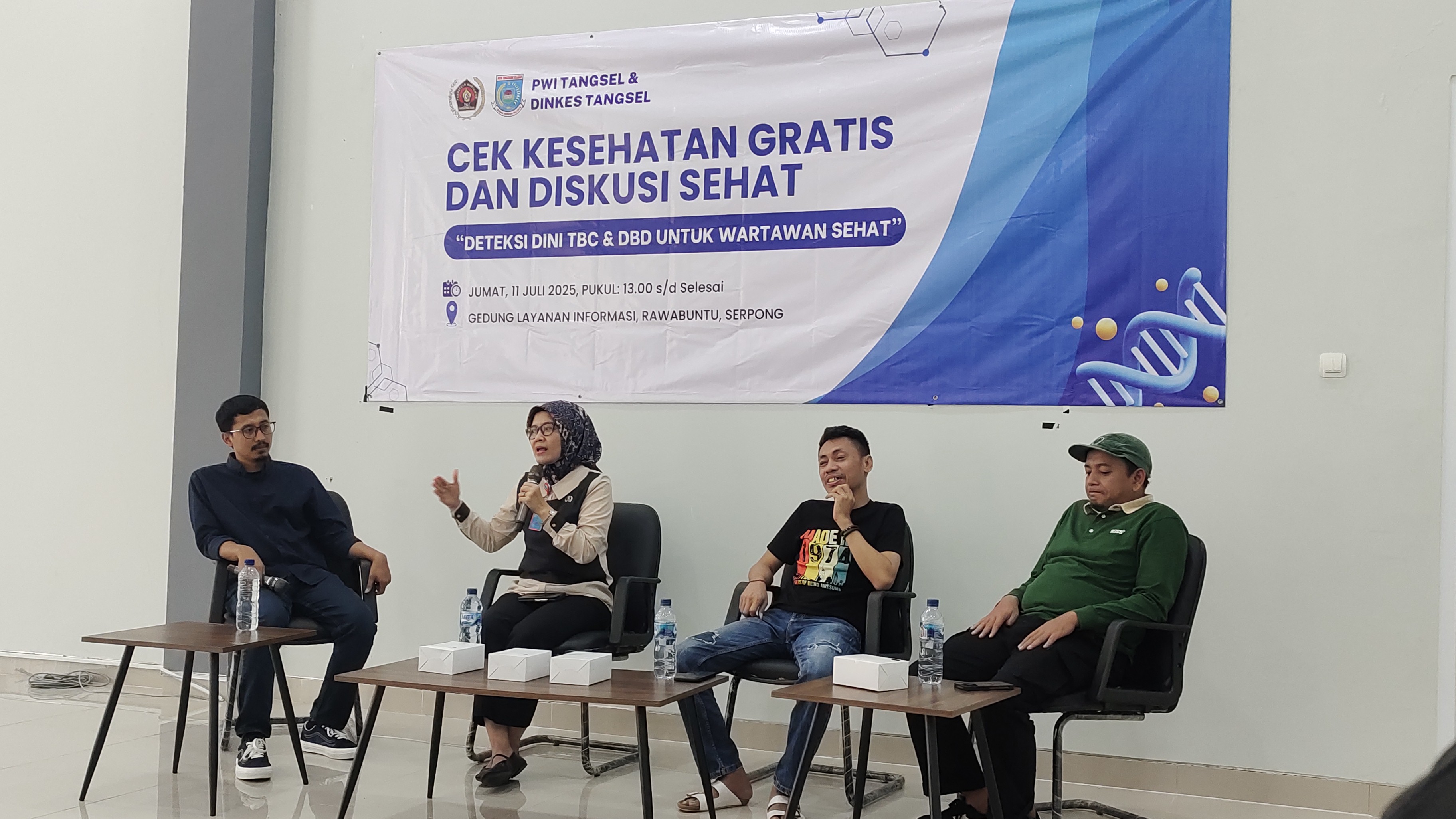 Peduli Kesehatan Wartawan, PWI Tangsel dan Dinkes Gelar Cek Kesehatan Gratis