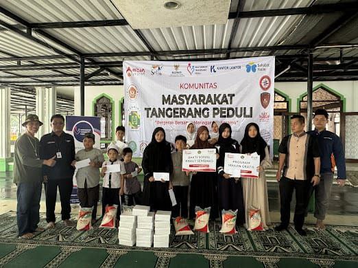 MTP Tebar Kepedulian, 100 Anak Yatim dan Dhuafa Terima Santunan di Masjid Al Bayan ITI