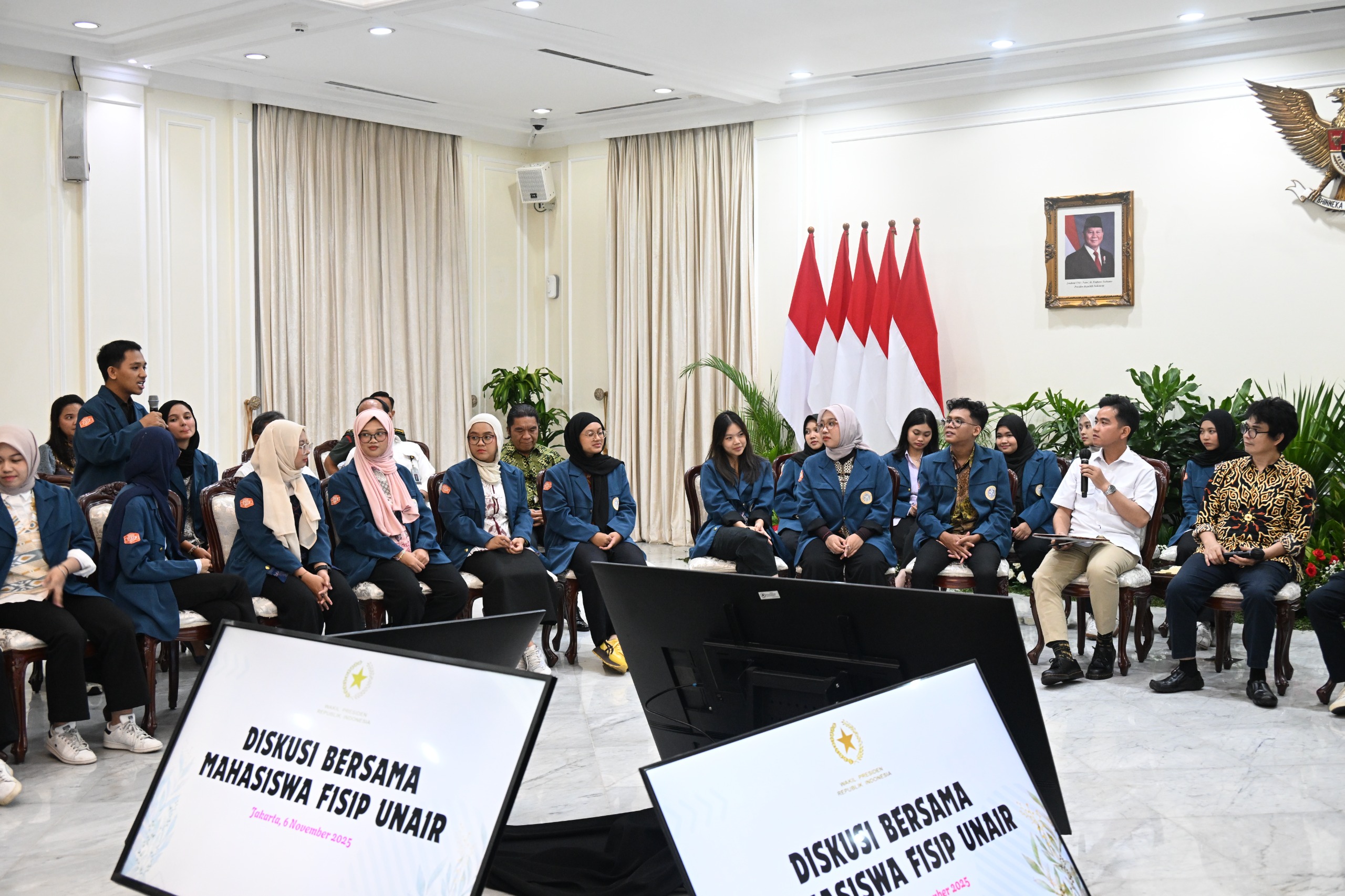 Terima Mahasiswa Sosiologi Universitas Airlangga, Wapres Minta Generasi Muda Kawal Program Prioritas Presiden