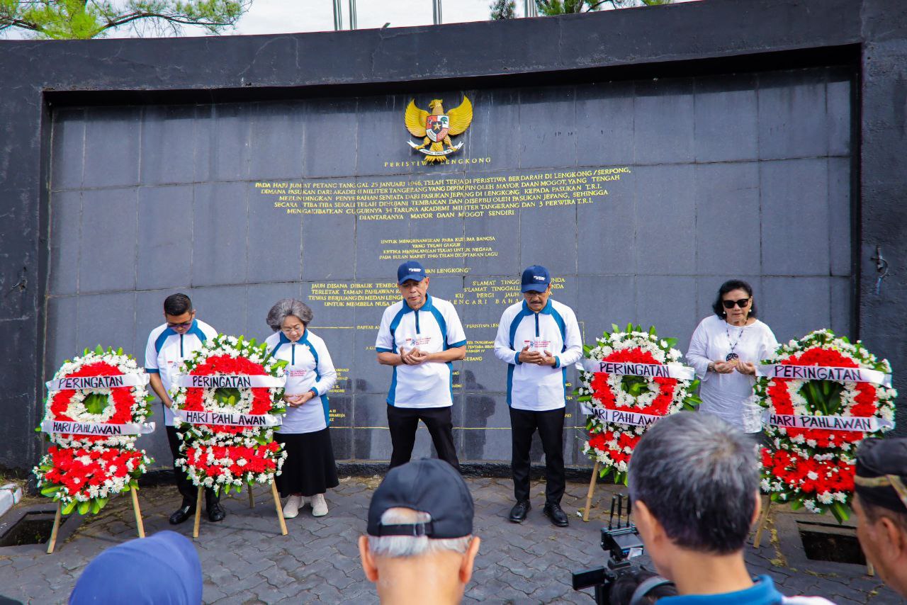 Benyamin Dampingi Mensos dan Gubernur Banten, Kenang Sejarah di Monumen Palagan Lengkong Tangsel
