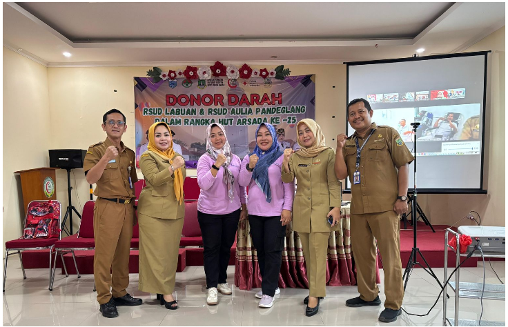 Peringati HUT ke-25 ARSADA, RSUD Labuan dan RSUD Aulia Gelar Donor Darah Bersama