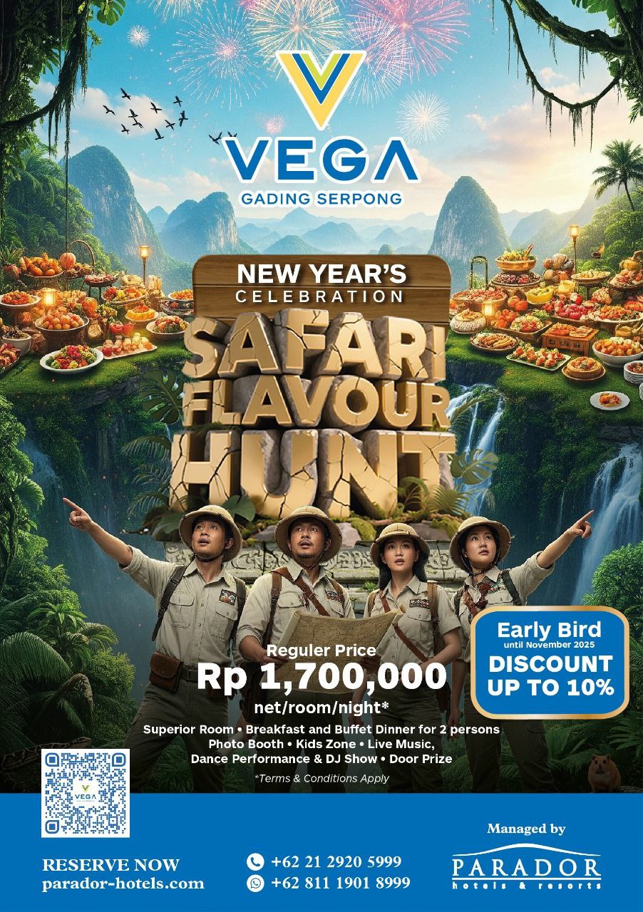 Jelang Tahun Baru, Vega Hotel Gading Serpong Tawarkan Sensasi Kuliner â€œSafari Flavour Hunt\"