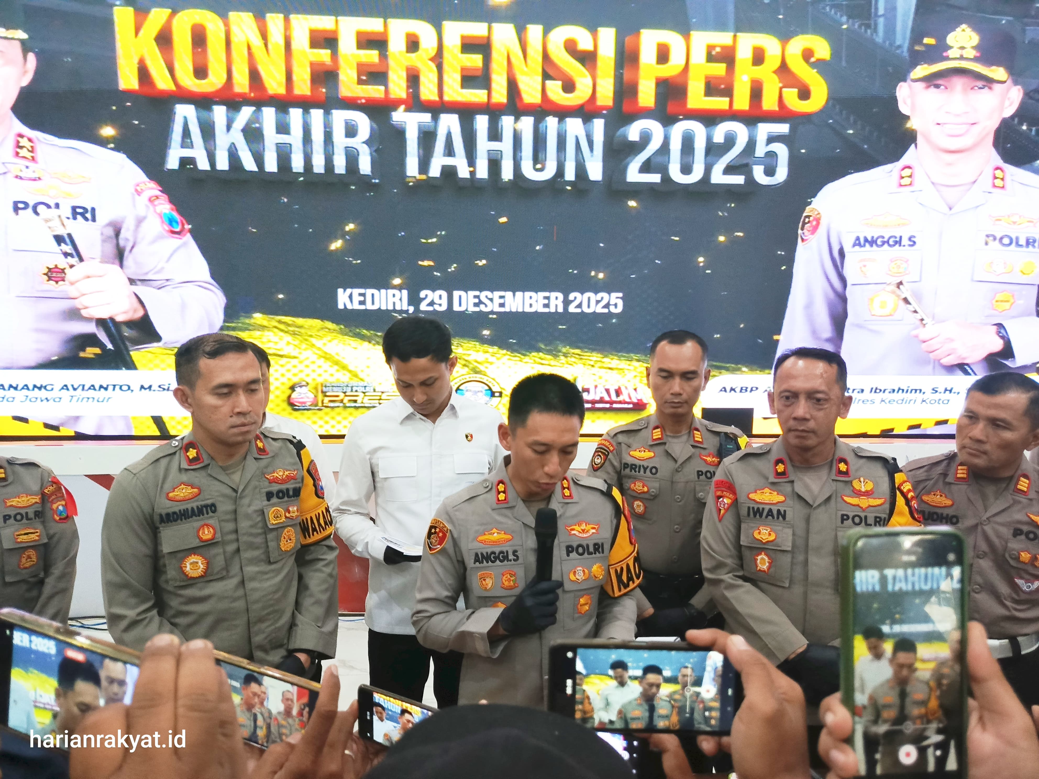 Polres Kediri Kota Catat Angka Kriminalitas Naik 15 Persen Sepanjang 2025, Sedangkan Laka Lantas Menurun