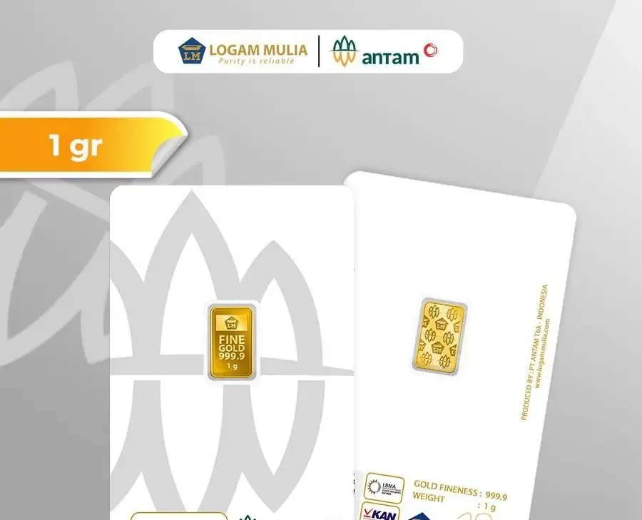 Harga Emas Antam Jumat ini Turun Rp15.000 per Gram