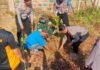 Dukung Program Penghijauan, Polsek Mojoroto Tanam 100 Bibit Pohon