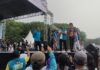 Hujan Lebat tak Buat Surut Massa Kampanye Akbar Benyamin Pilar