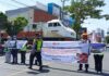 Sambut HUT RI ke-80, KAI Daop 7 Madiun Sosialisasi Keselamatan KA di 80 Titik Perlintasan